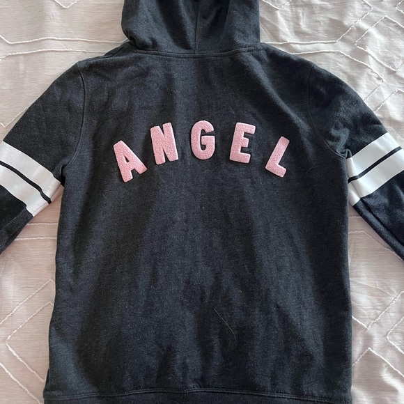 Victoria’s Secret PINK grey varsity full-zip hoodie sweatshirt - Picture 4 of 4